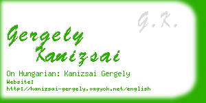 gergely kanizsai business card
